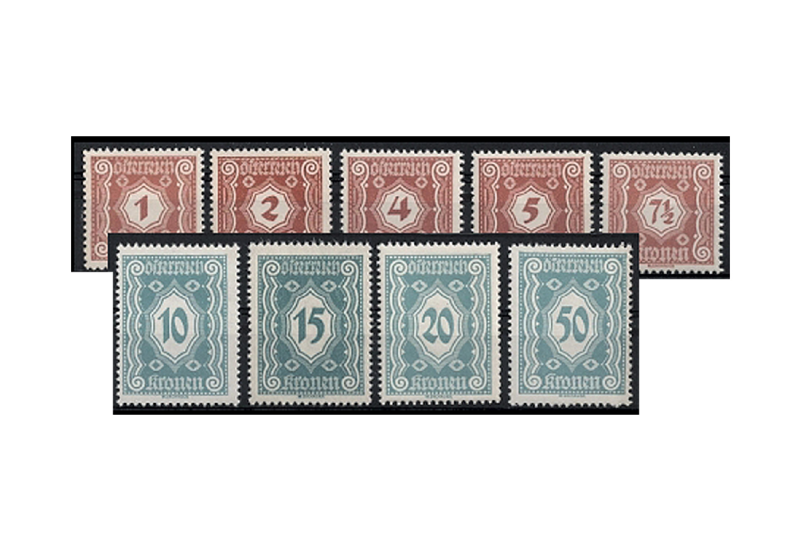 Österreich Portomarken Ausgabe 1922 Michel Nr. P 103/11