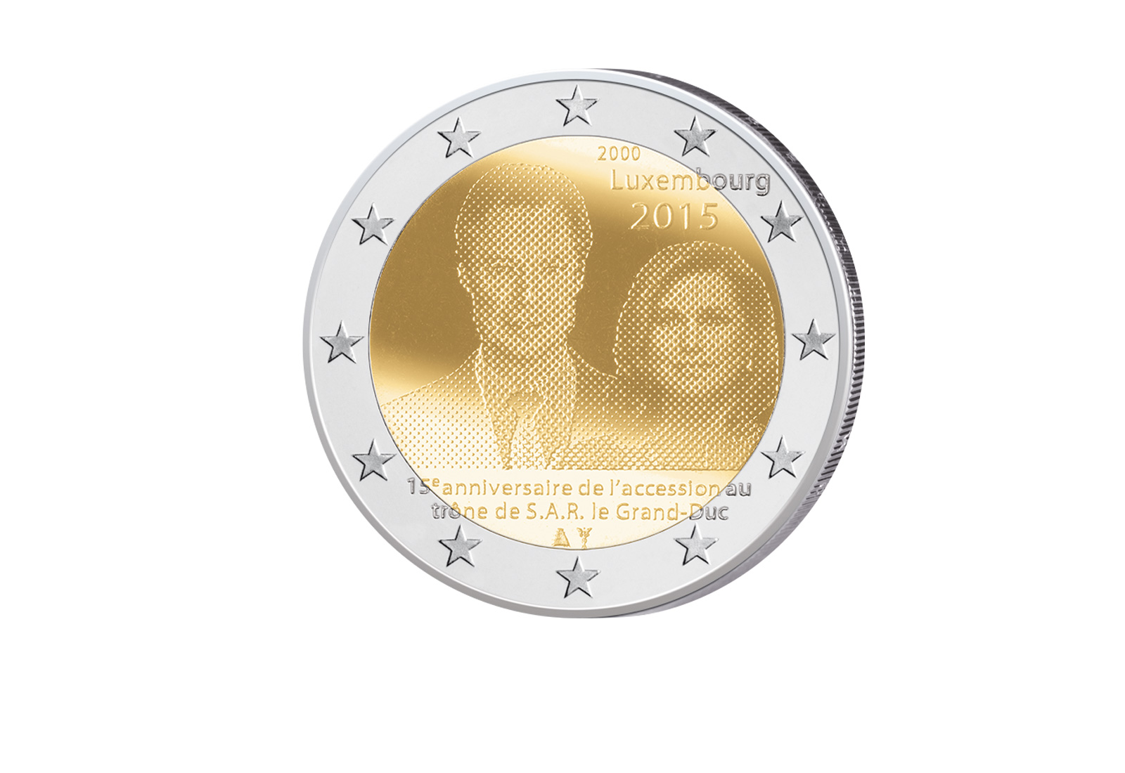 2 Euro 2015 Luxemburg 15 Jahre Thronbesteigung Großherzog Henri