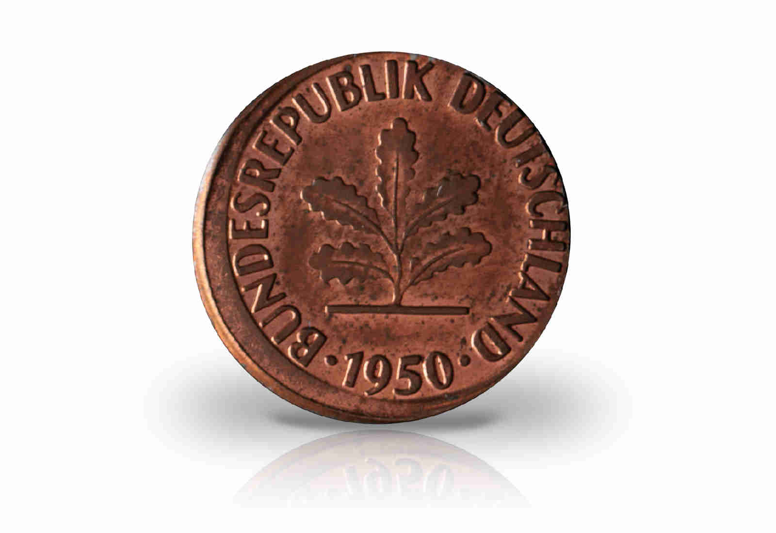 1 Pfennig BRD Fehlprägung Dezentriert Jahrgang unserer Wahl Jaeger-Nr. 380