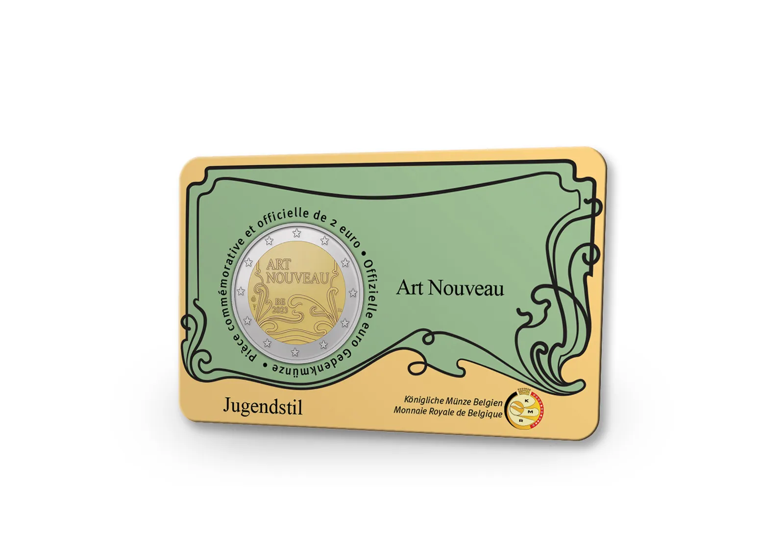 2 Euro 2023 Belgien Jugendstil Brüssel st  in Coincard