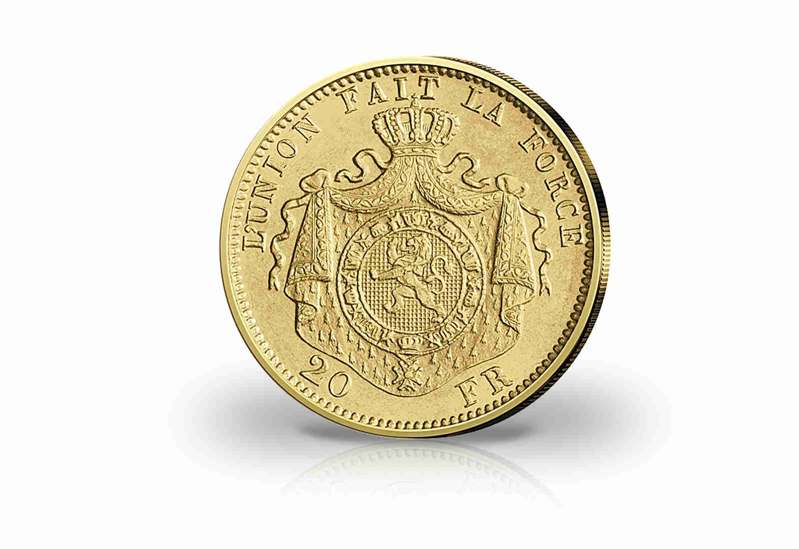 20 Francs 1867-1882 Belgien Leopold II. ss-vz