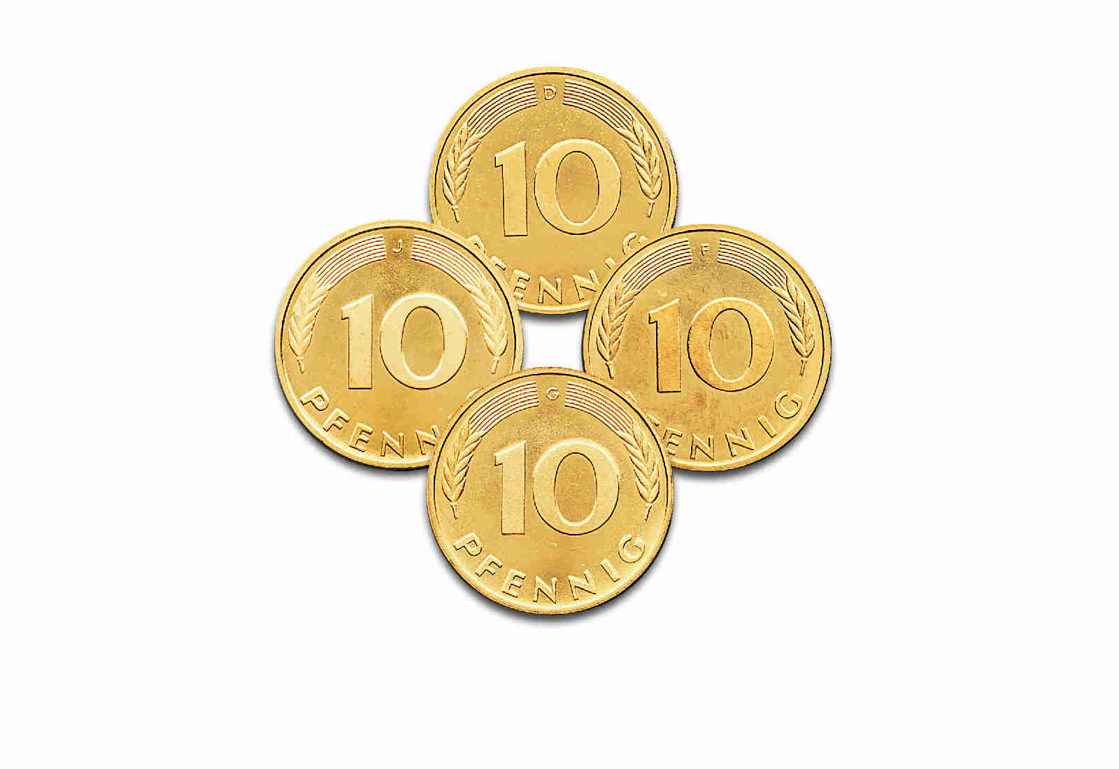 10 Pfennig 1949 BRD Prägestätte D-J Jaeger-Nr. 378