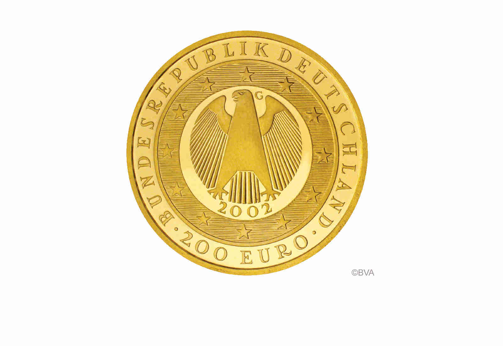 200 Euro Goldmünze 2002 Deutschland Einführung des Euro Prägestätte unserer Wahl