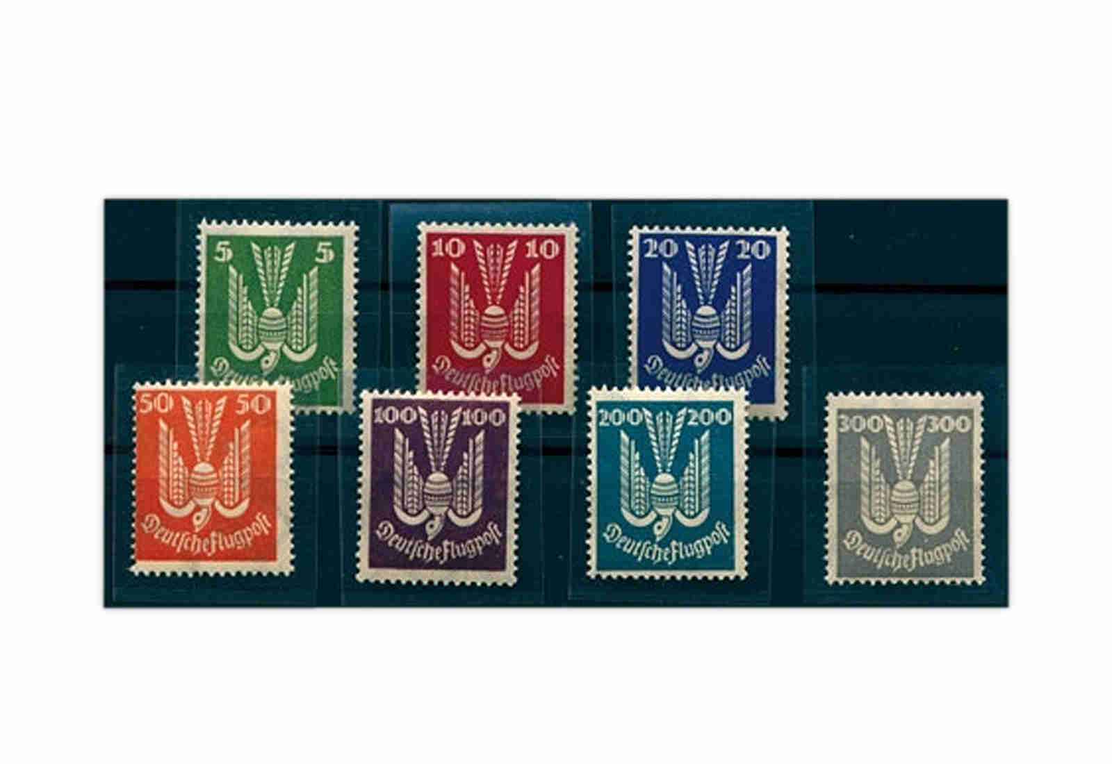 Briefmarken Deutsches Reich 1924 Michel-Nr. 344/50 Falz