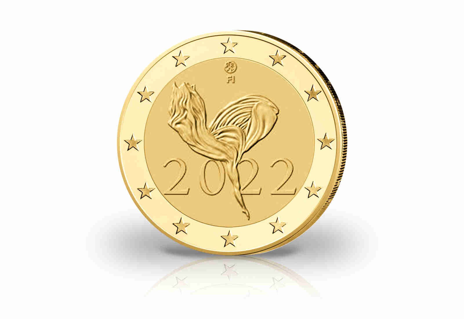 2 Euro 2022 Finnland 100 Jahre Nationalballet mit 24 Karat Goldauflage