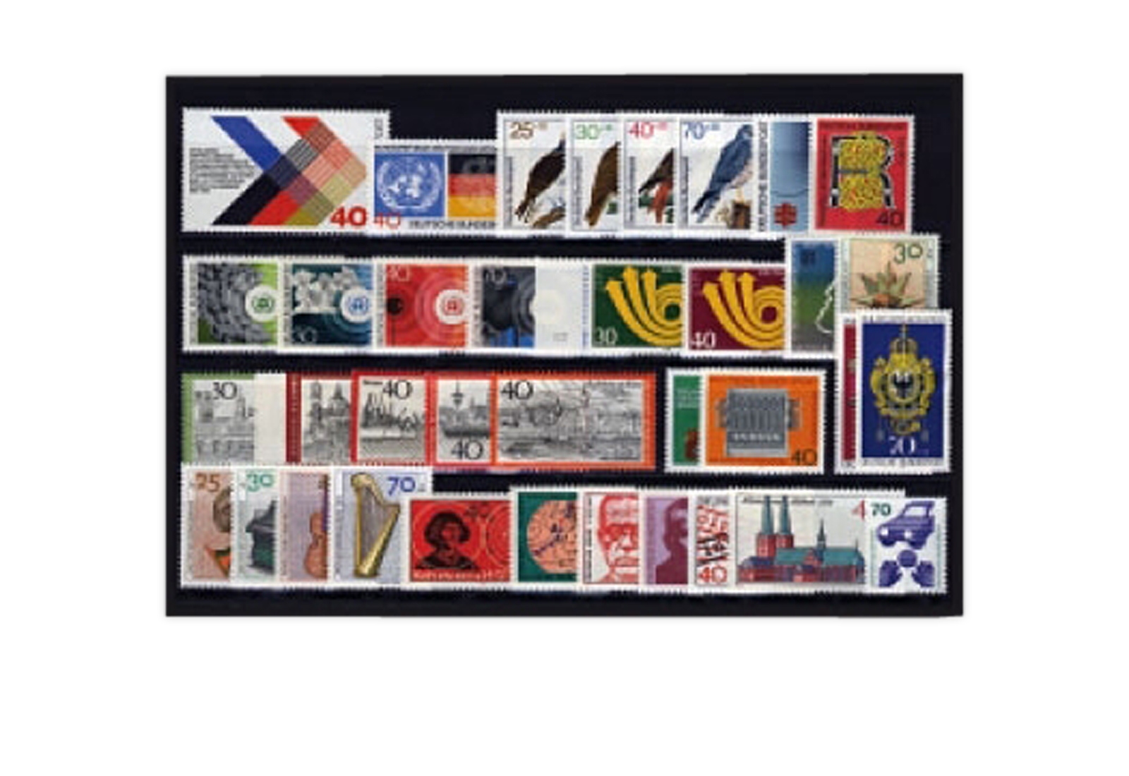Briefmarken BRD Jahrgangsatz 1973 Mi.Nr. 753-790 postfrisch