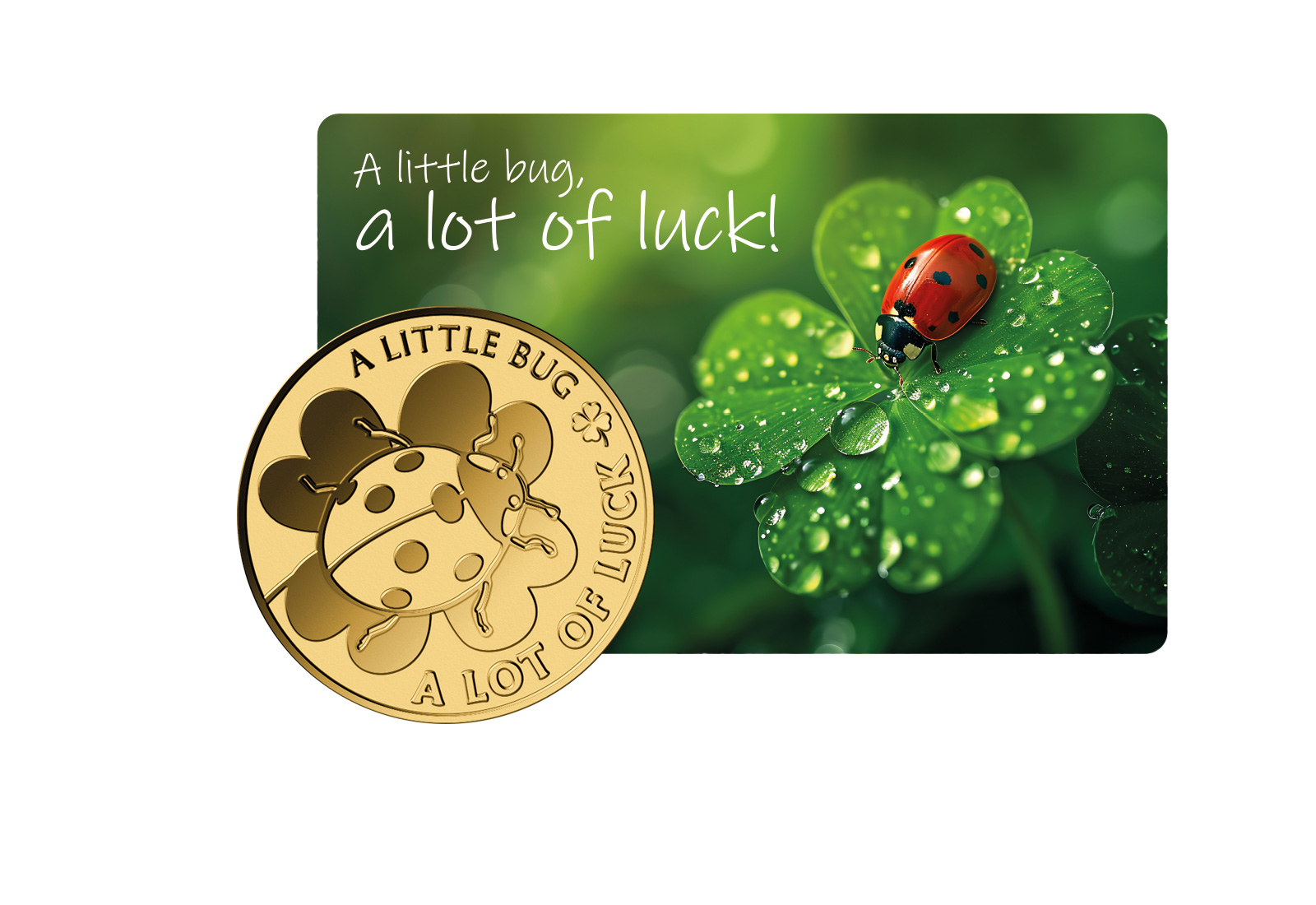 Goldcard Motiv A little bug, a lot of Luck 999/1000 Gold