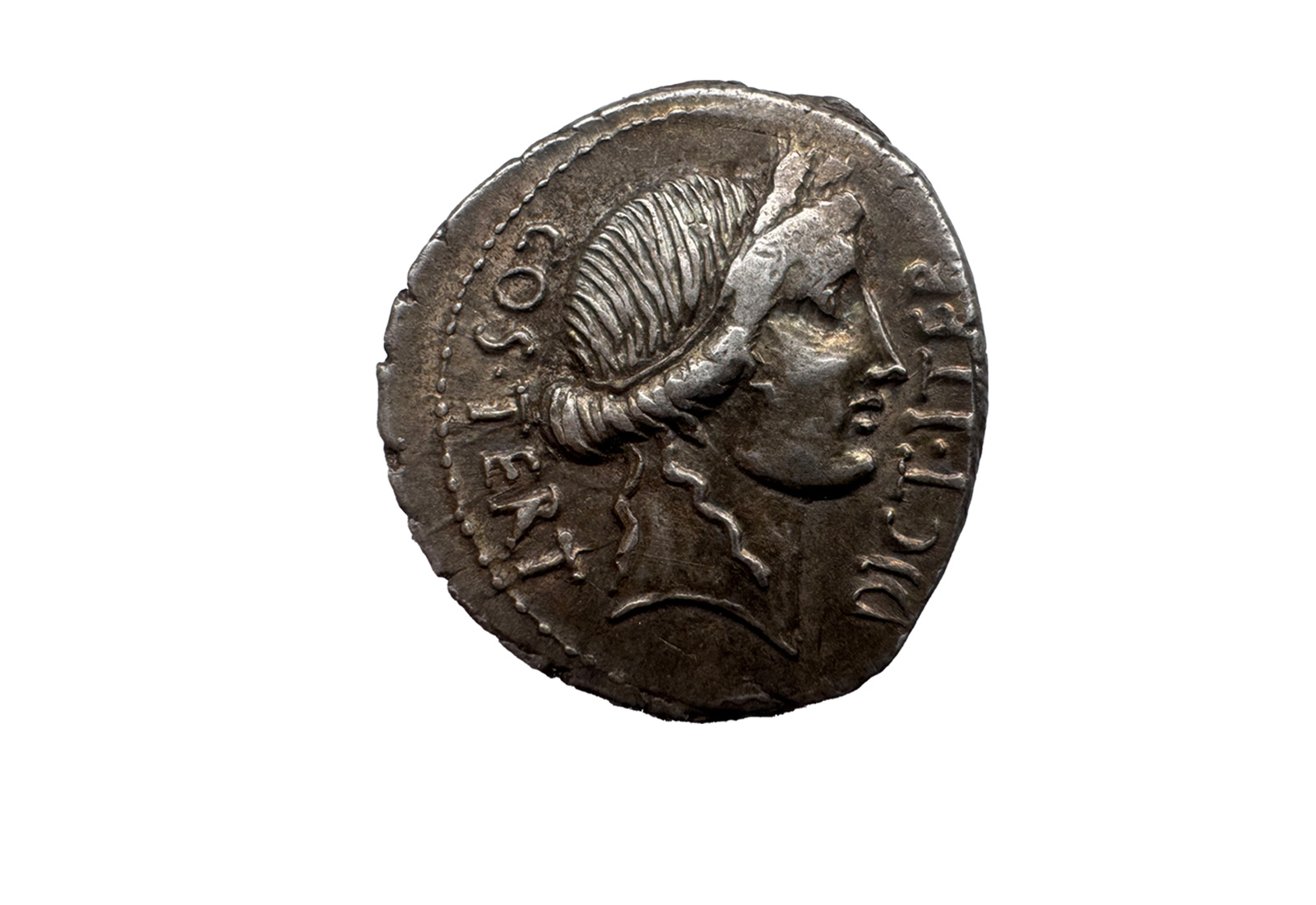 Silberdenar 46 v. Chr. Sizilien Julius Caesar