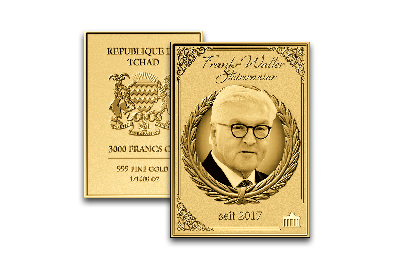Goldmünzbarren Bundespräsident Frank-W. Steinmeier 999/1000 Gold