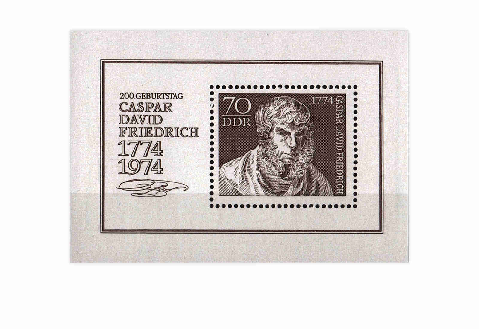 DDR Block 40 Caspar David Friedrich 1974 gestempelt