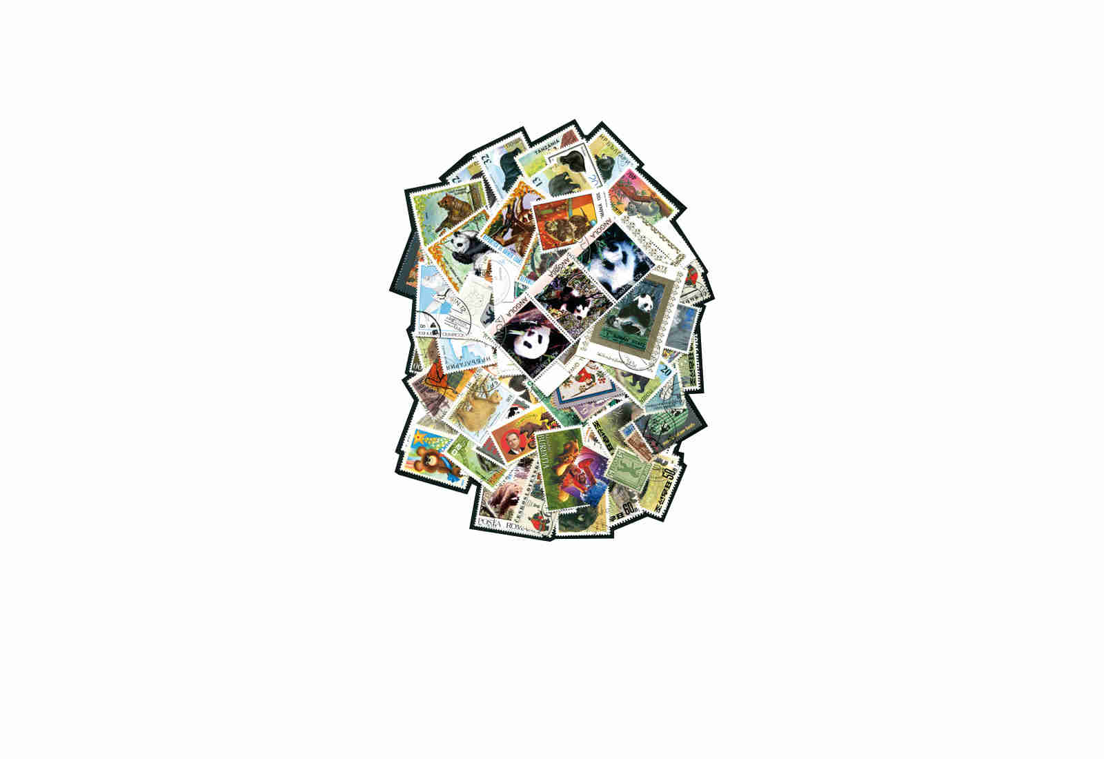 Briefmarken 100 Bären postfrisch und gestempelt