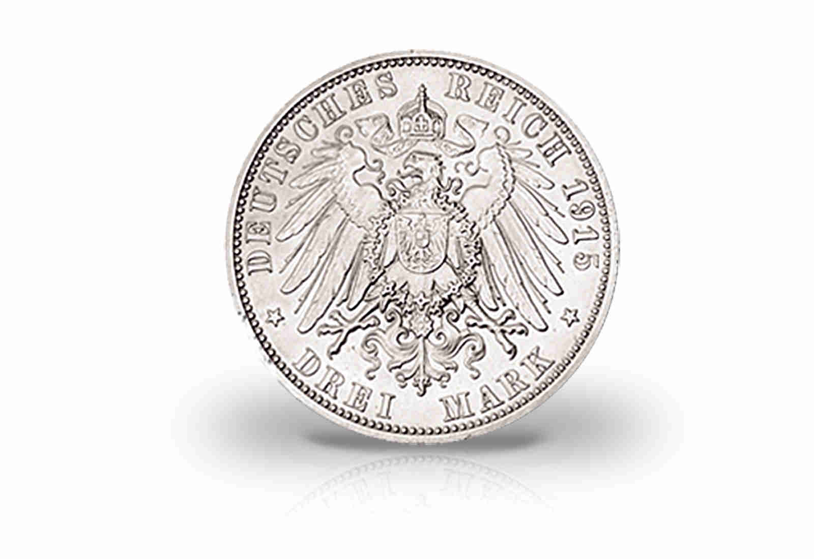 3 Mark 1915 Deutsches Kaiserreich Braunschweig Regierungsantritt - Hochzeit Jaeger-Nr. 55
