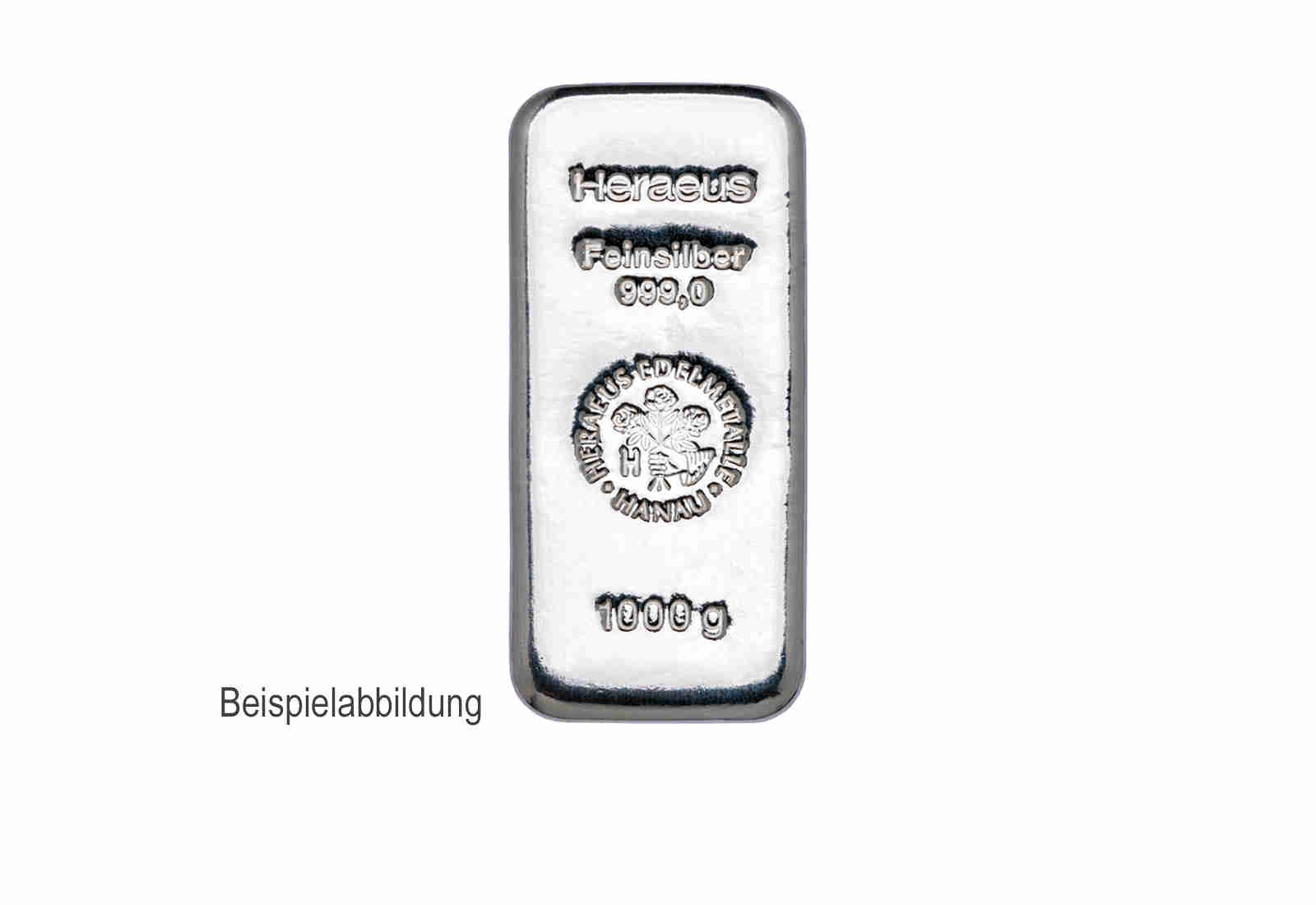 Silberbarren 1 kg Motiv und Prägestätte unserer Wahl
