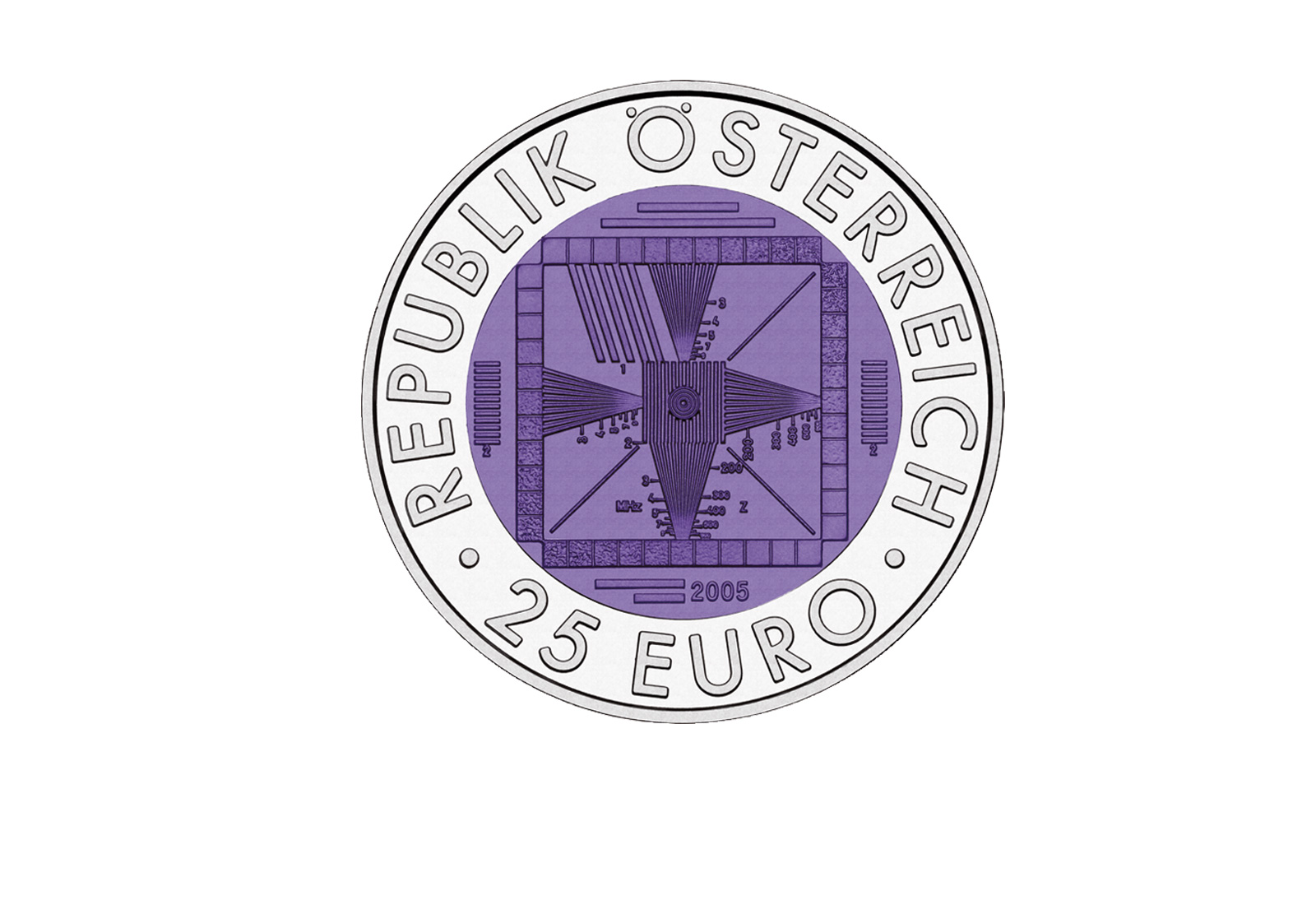 25 Euro 2005 Österreich 50 Jahre Fernsehen hgh