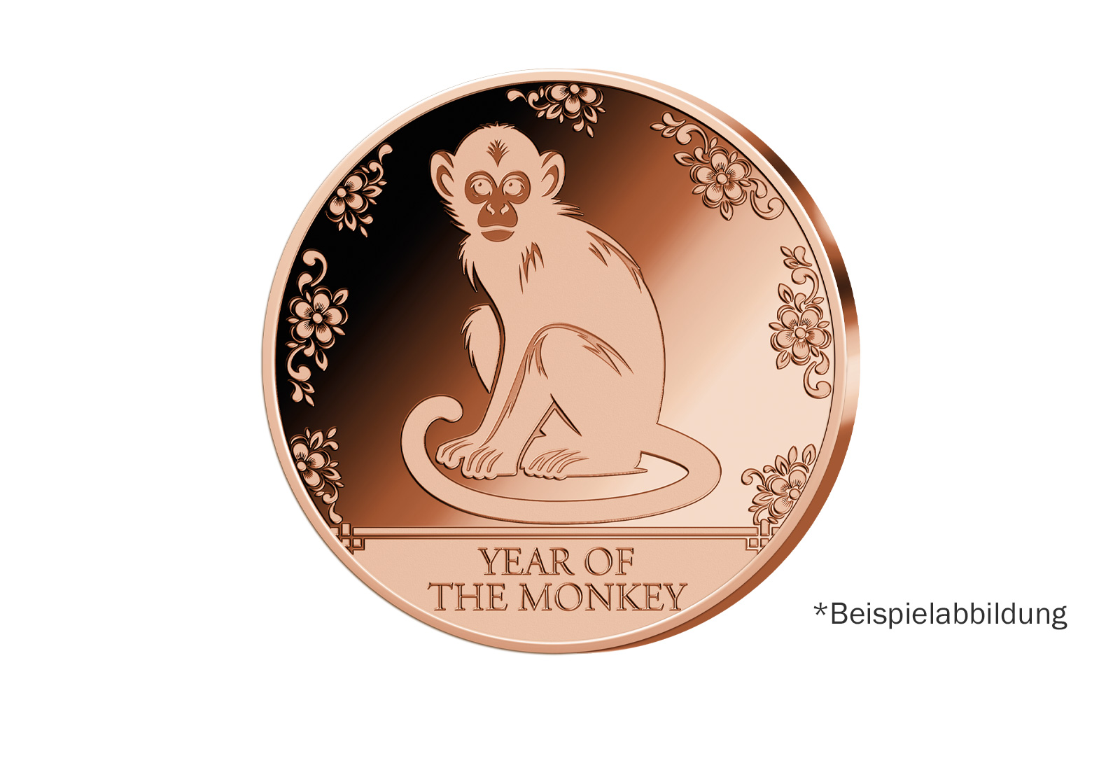 Neuprägung 1 oz 999/1000 Kupfer China Tierkreiszeichen Jahr des Affen