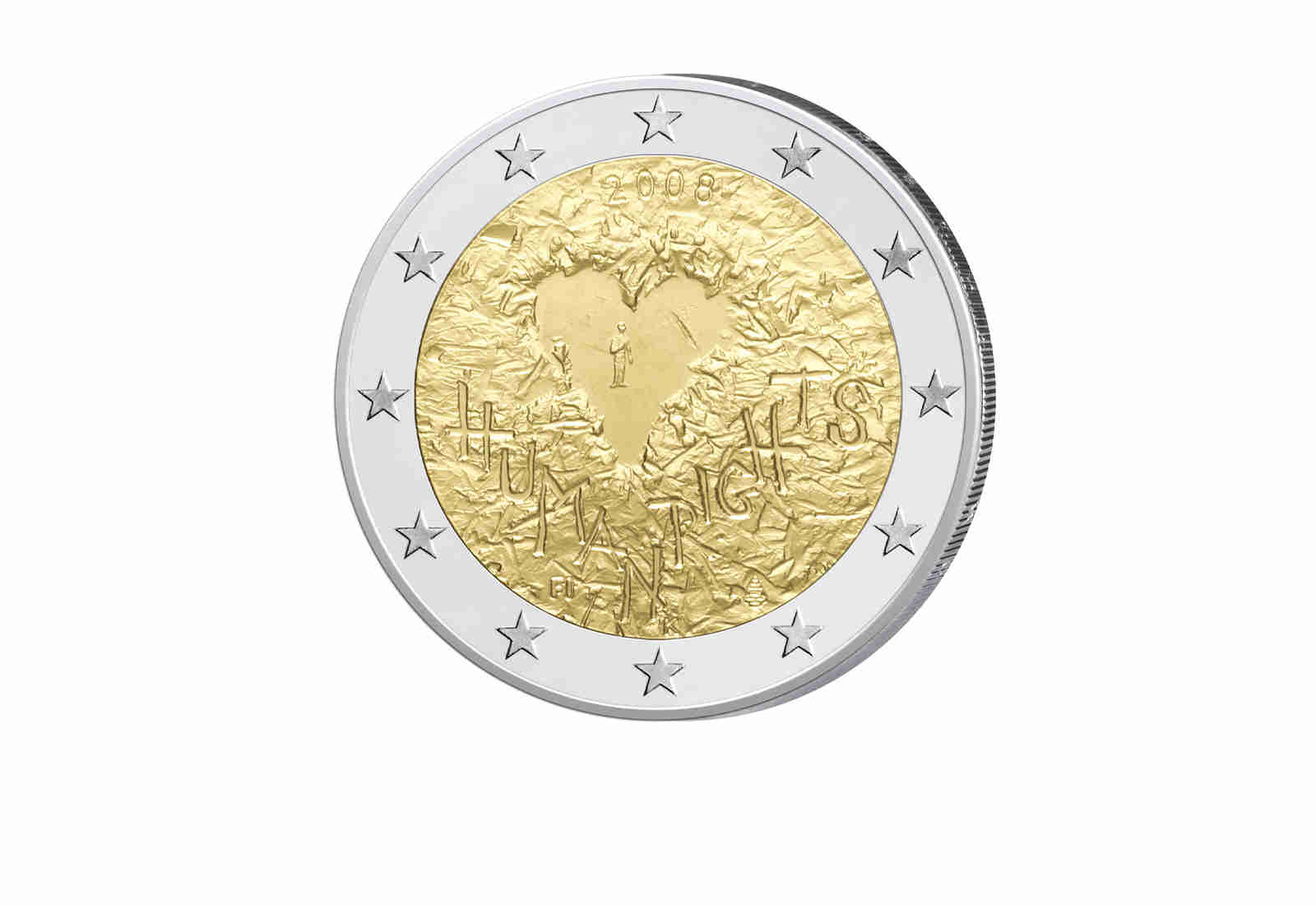 2 Euro 2008 Finnland 60 Jahre Menschenrechte