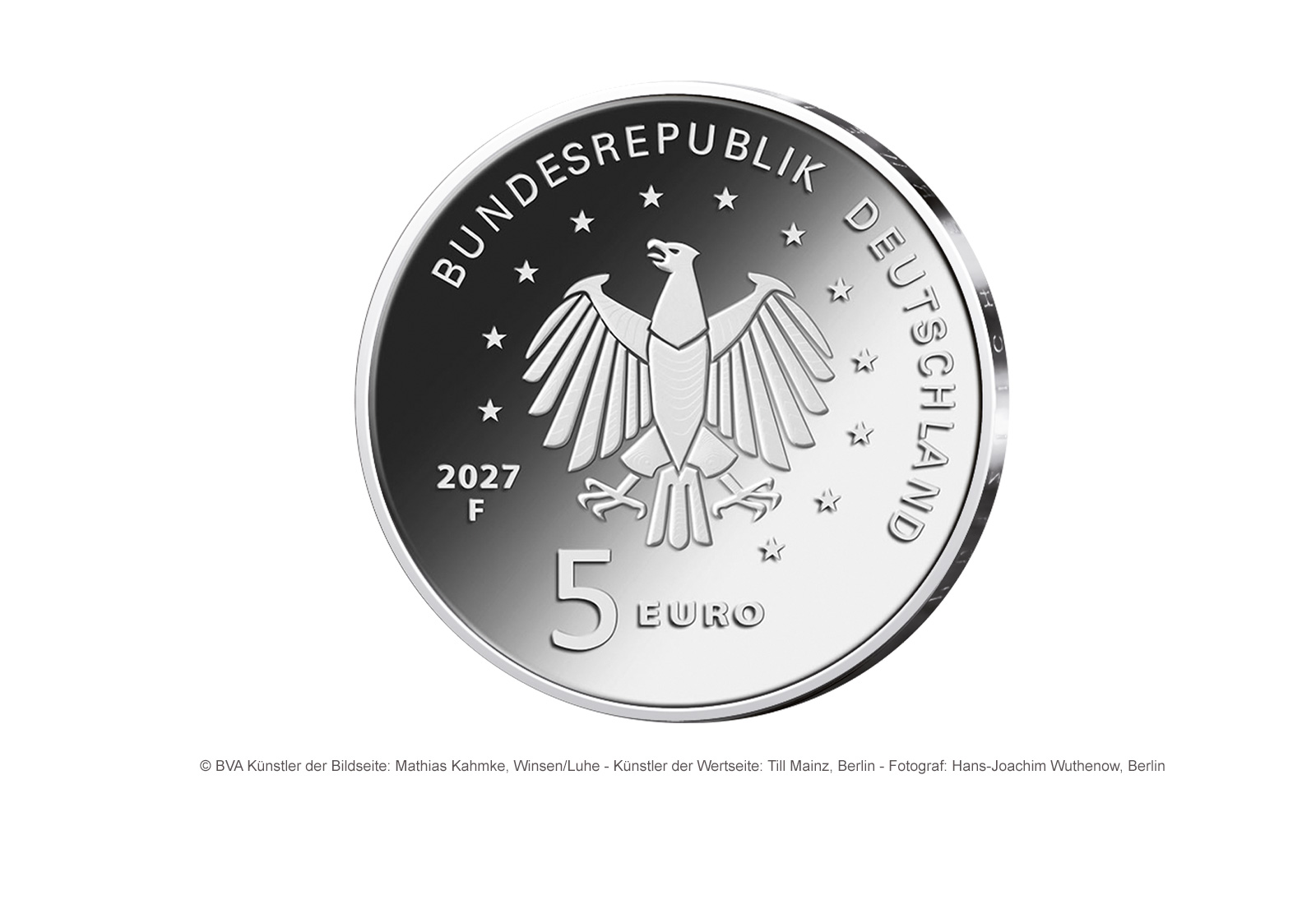 5 Euro 2027 Deutschland st Prägestätte A-J - JUICE-Raumsonde Serie: Erforschung d. Weltraums