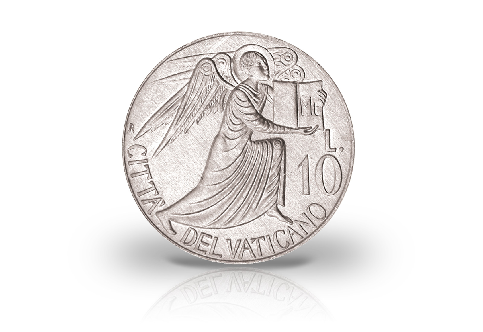 10 Lire 1985 Vatikan Papst Johannes Paul II. Engel mit Evangelium