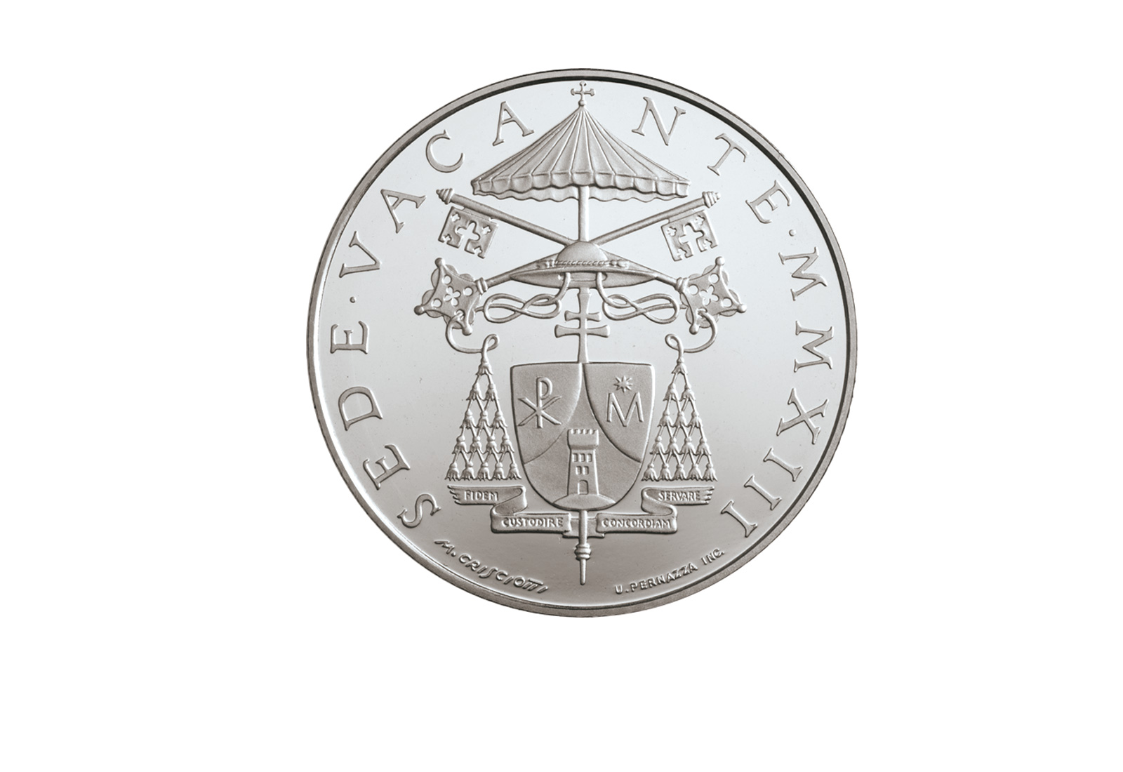 5 Euro 2013 Vatikan Silberausgabe Sedisvakanz