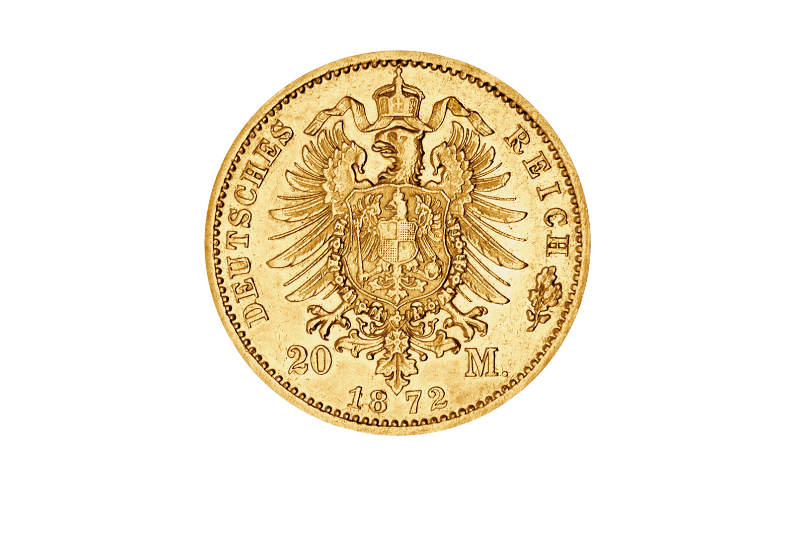 20 Mark 1872-1873 Kaiserreich Bayern König Ludwig II. Jaeger-Nr. 194
