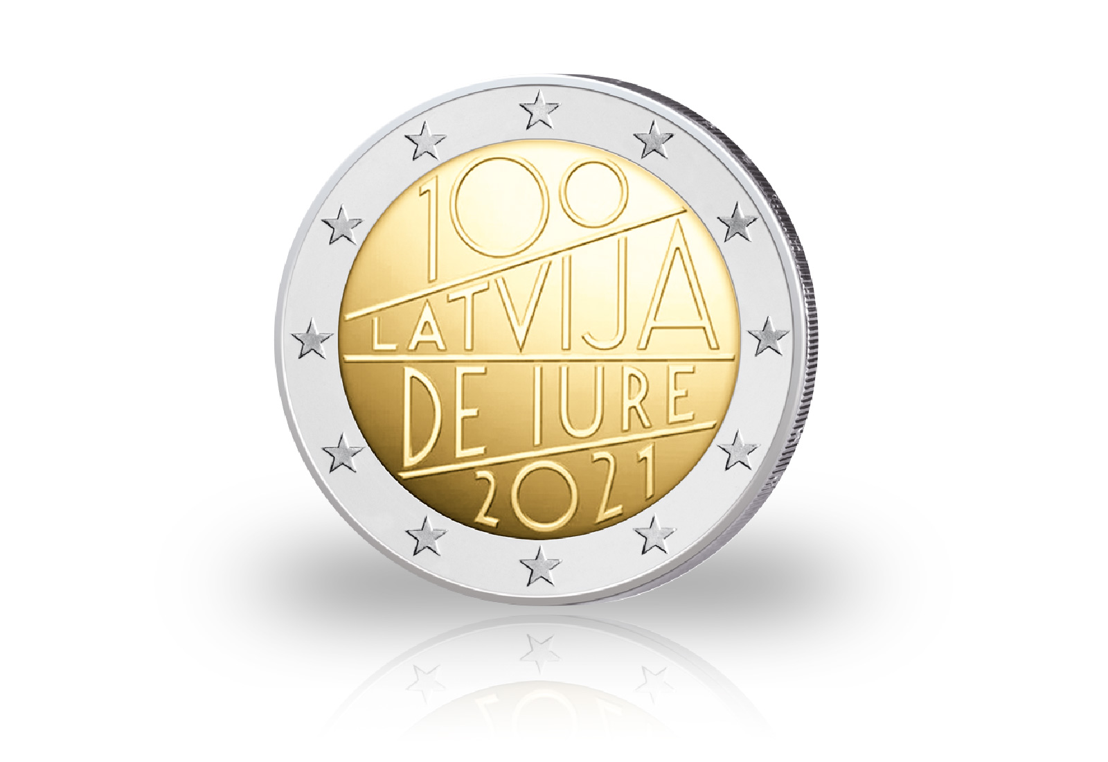 2 Euro 2021 Lettland 100. Jahre Republik Lettland
