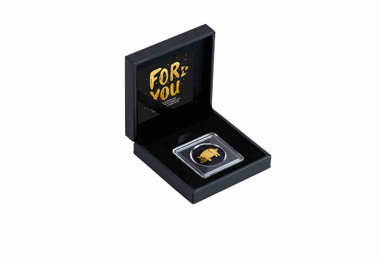Goldausgabe Motiv Glücksschwein 999/1000 Gold