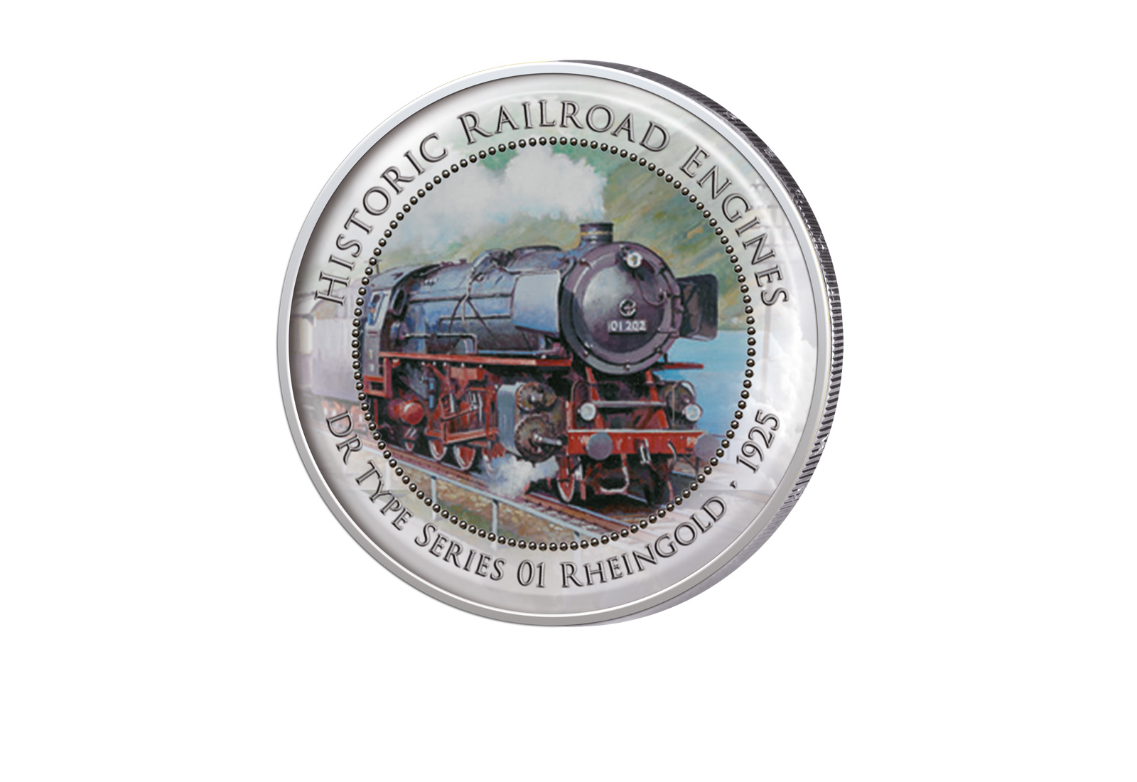 2 Euro Historische Eisenbahnen Type Series 01 Rheingold 1925 mit Farbapplikation