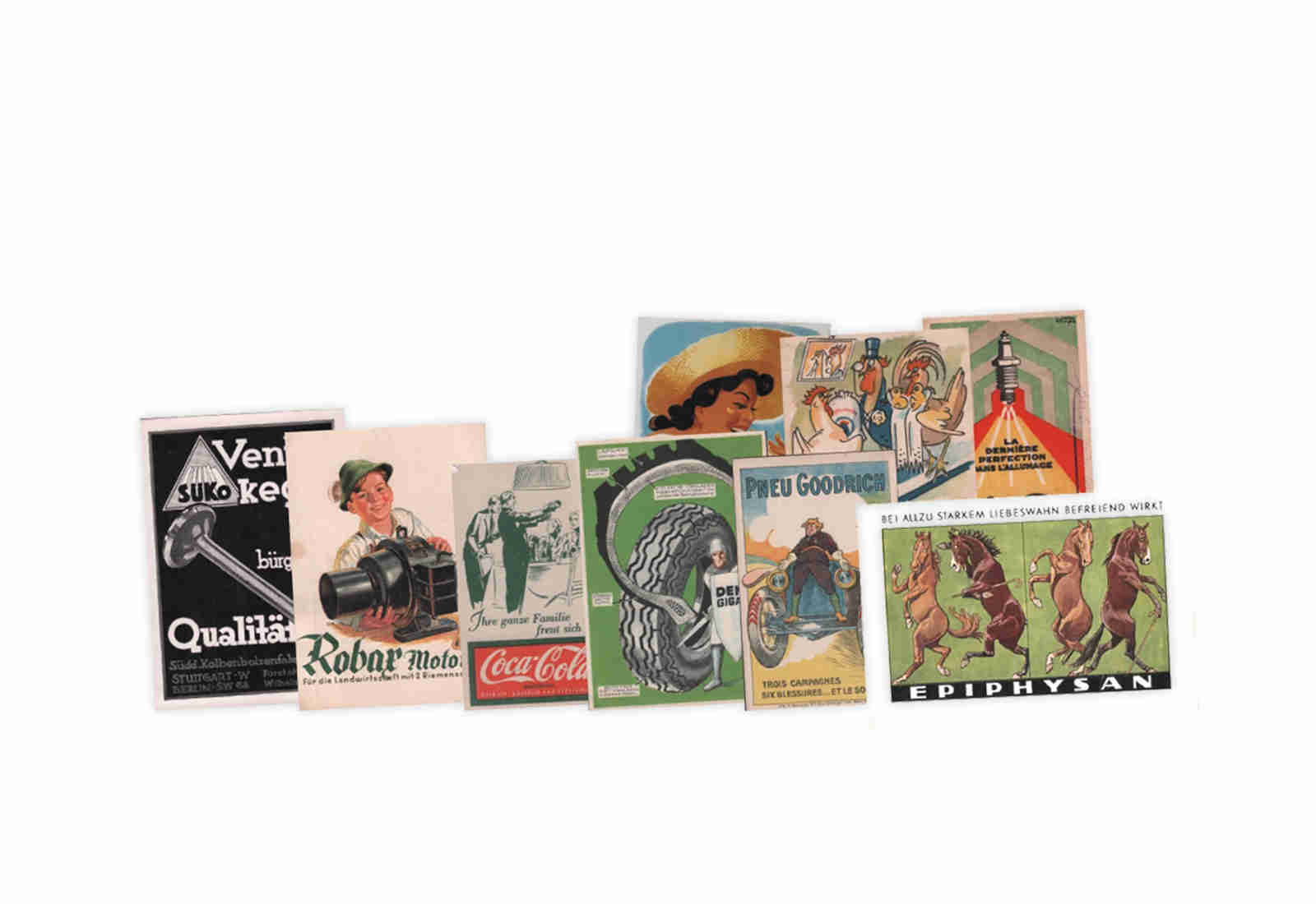 2 verschiedene Werbekarten Original gebraucht/ungebraucht