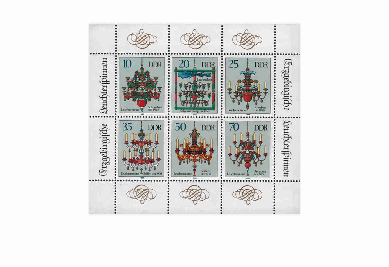 DDR Kleinbogen 1989 Michel Nr. 3289 bis 3294 postfrisch