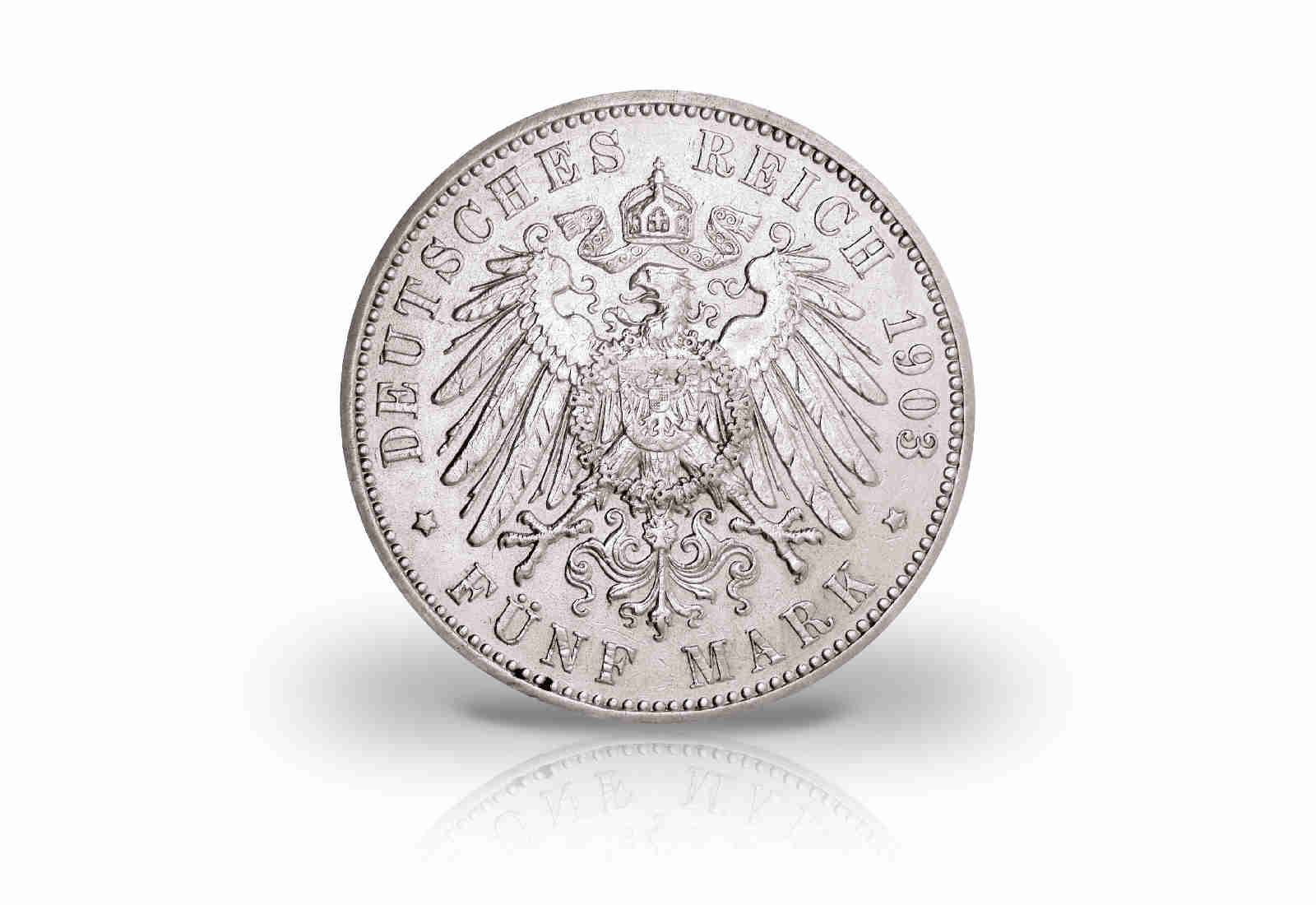 5 Mark 1891-1913 Deutsches Kaiserreich Hamburg Wappen Jaeger-Nr .65
