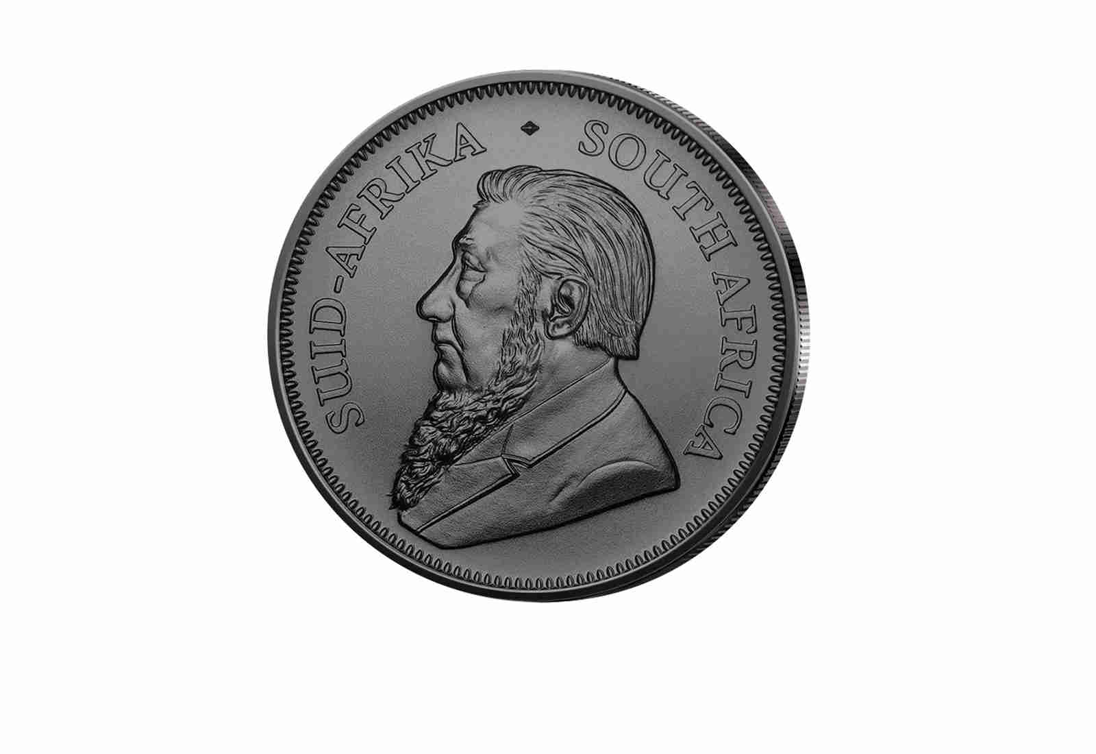 Krügerrand 1 oz Silber 2023 Südafrika veredelt mit Ruthenium