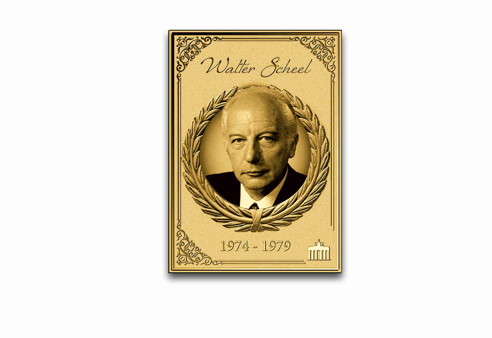 Goldmünzbarren Bundespräsident Walter Scheel 999/1000 Gold