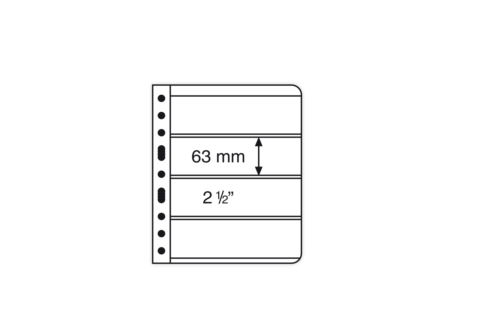 VARIO-Hüllen mit 4er-Einteilung (schwarz)