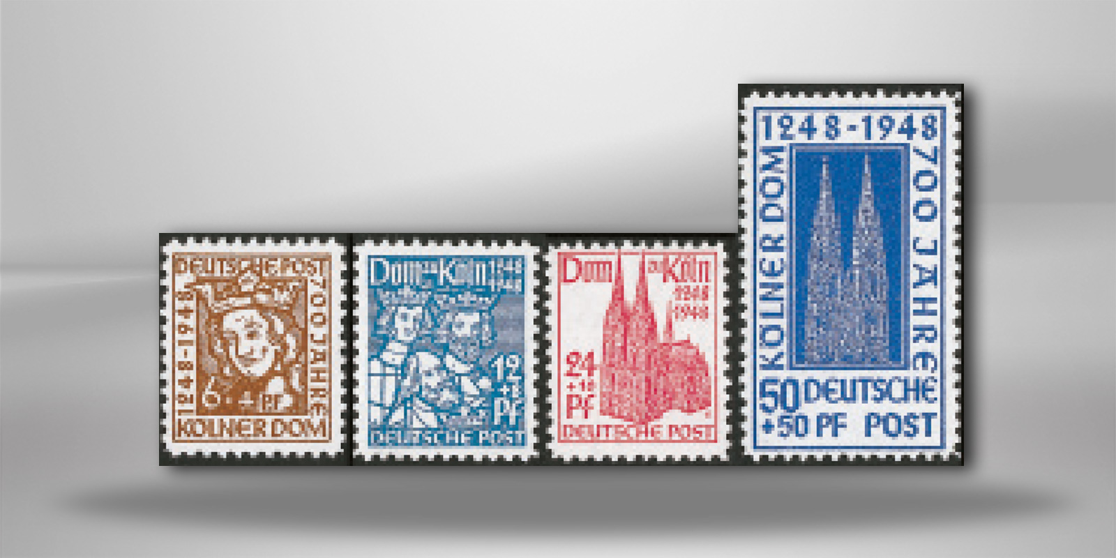 Bizone Michel-Nr. 69/72 postfrisch Kölner Dom