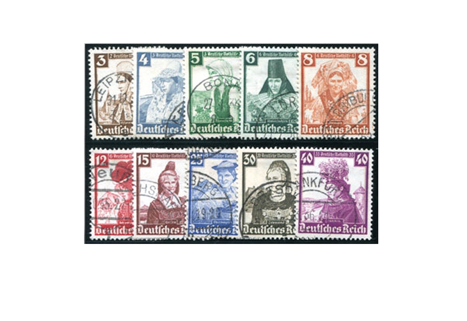 Deutsches Reich Mi.Nr. 588/97 gestempelt