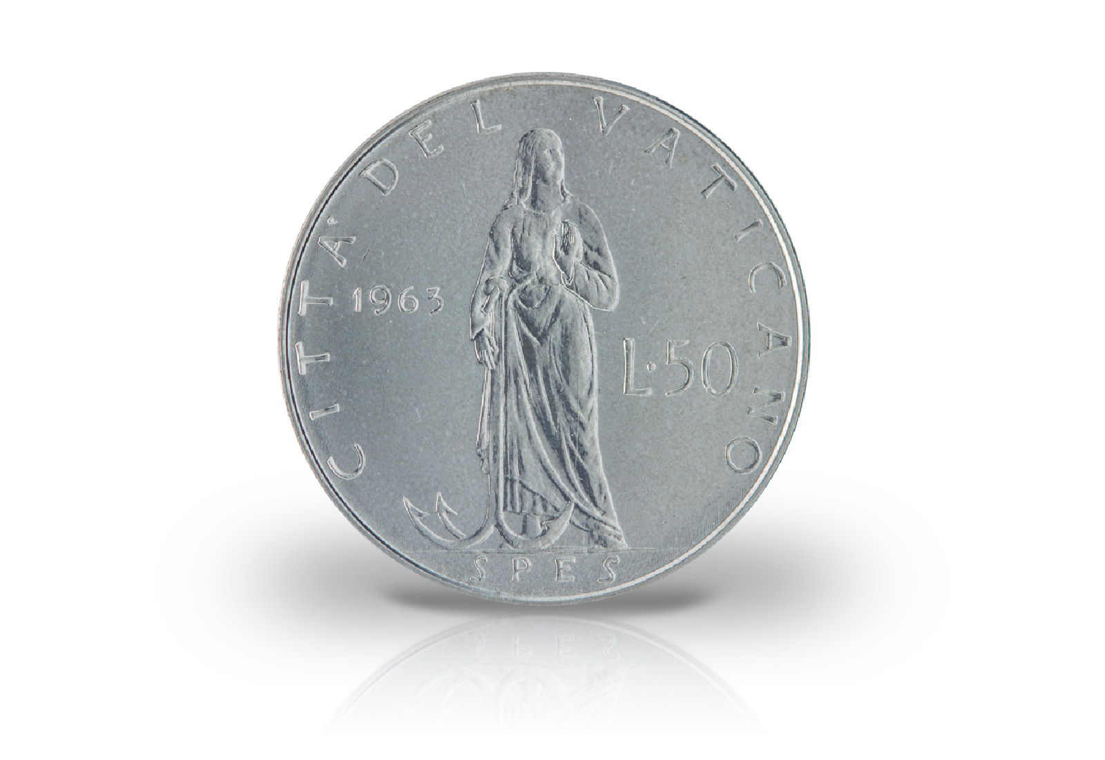 50 Lire 1963 Vatikan Papst Paul II. Hoffnung