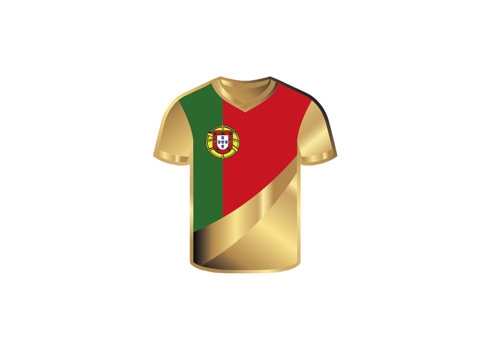 Goldmünze Motiv "Trikot Portugal" 999/1000 Gold im Geschenketui