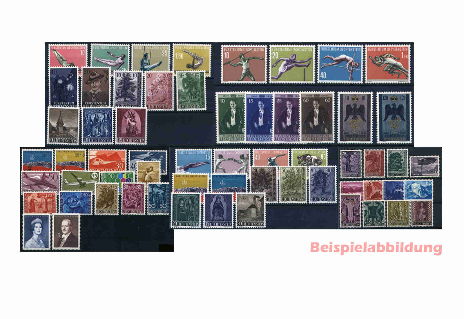Liechtenstein Jahrgangspaket 1956-1960 postfrisch