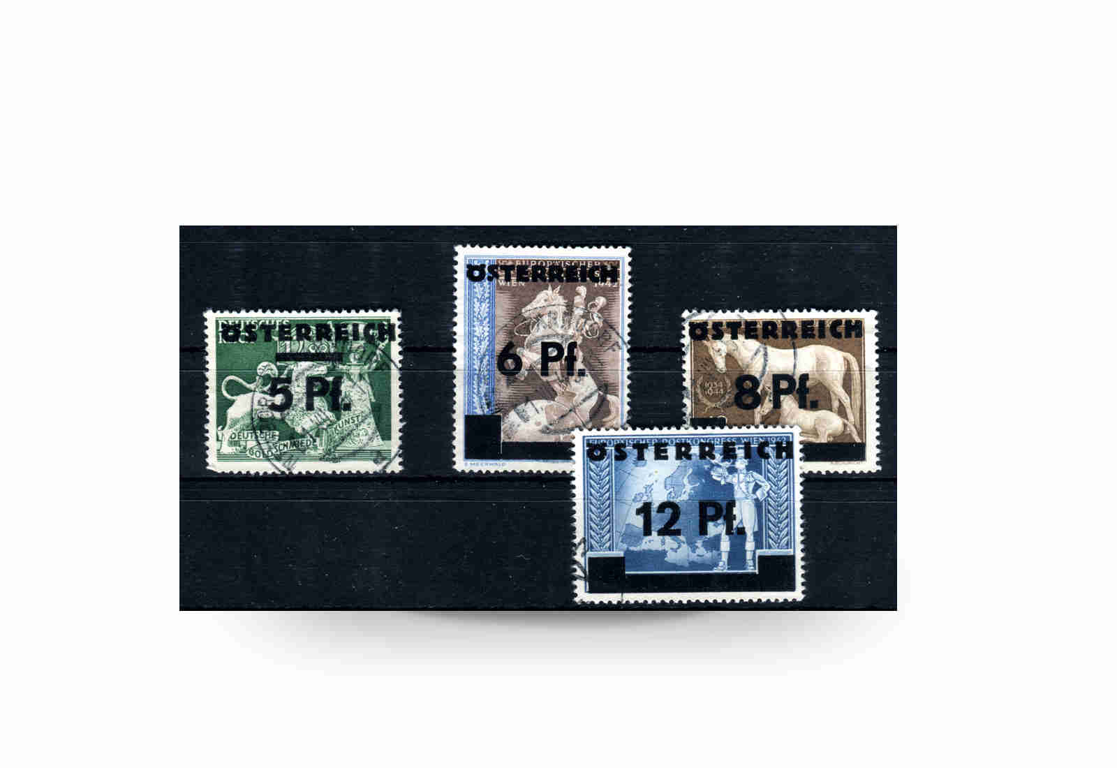 Österreich Aufdrucke Mi.Nr. 664/667 gest.
