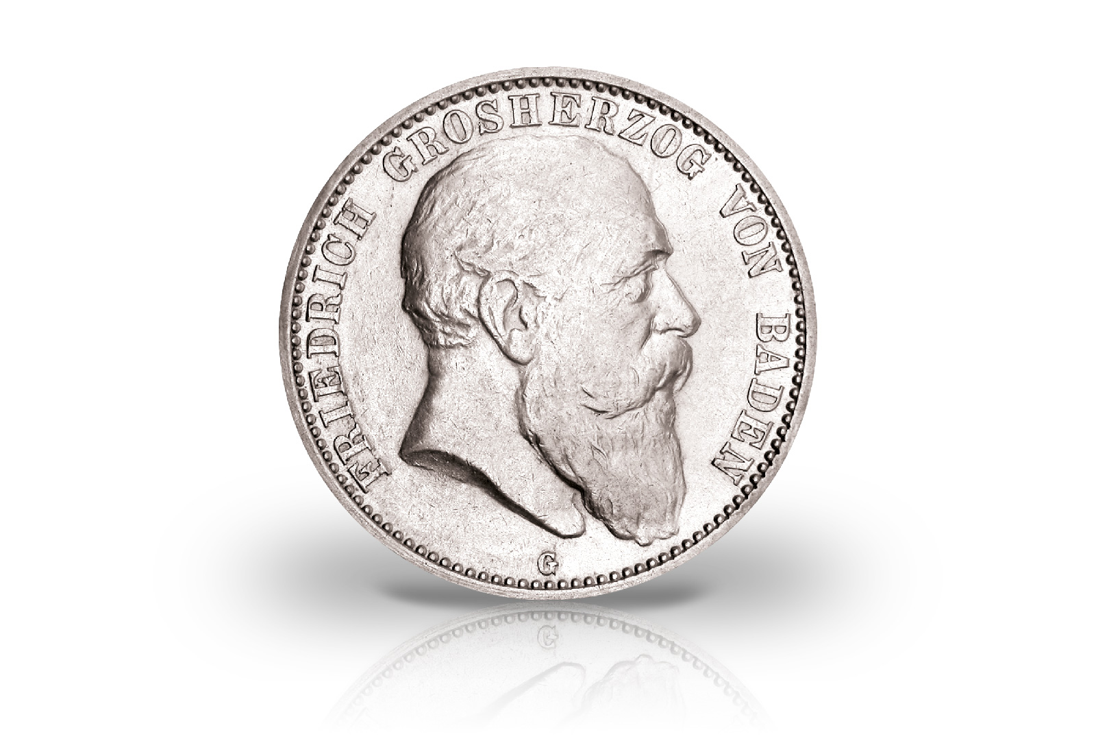 2 Mark 1902-1907 Deutsches Kaiserreich Baden Friedrich I. Jaeger-Nr. 32