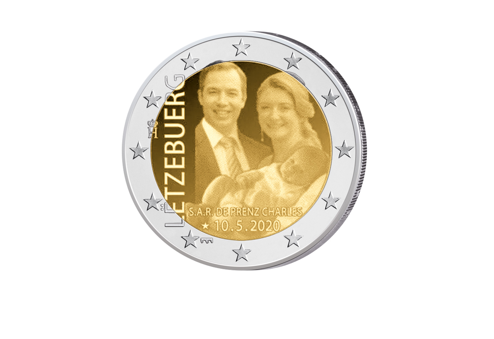 2 Euro 2020 Luxemburg Geburt von Charles Jean Philippe Joseph Marie Guillaume Photoprägung