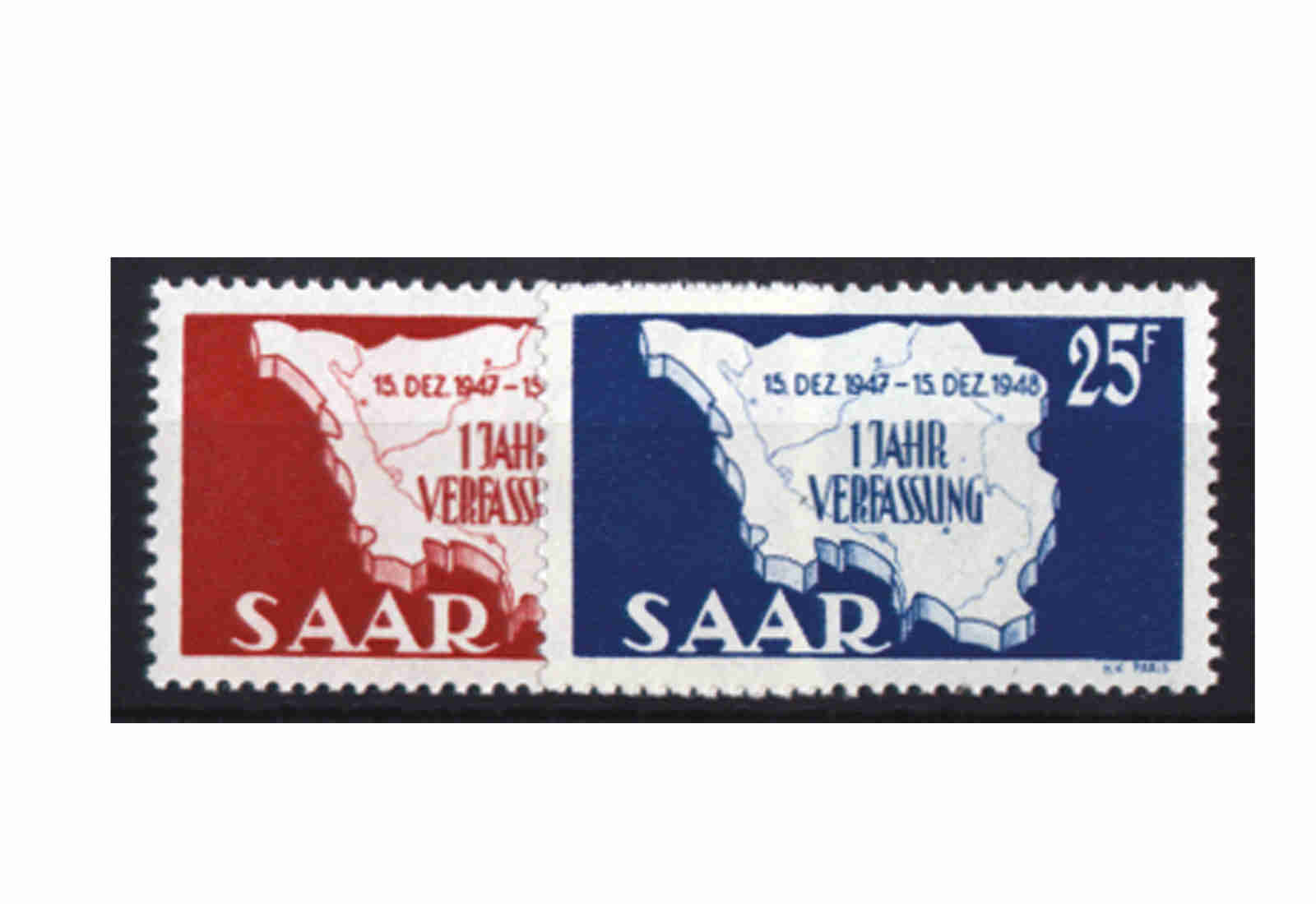 Briefmarke Saar 260/261 gestempelt