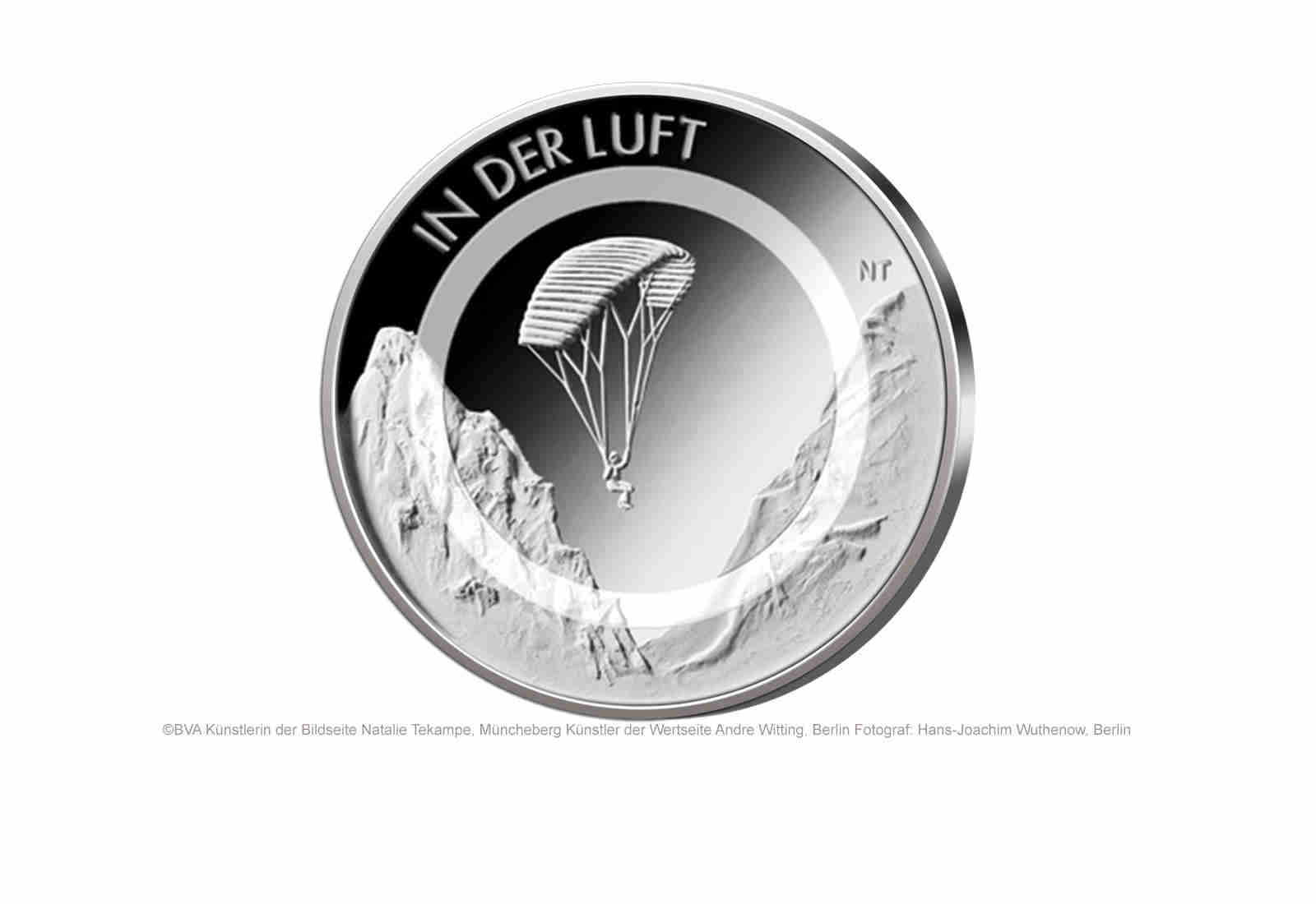 10 Euro 2019 Deutschland In der Luft mit Polymerring PP Prägestätte J