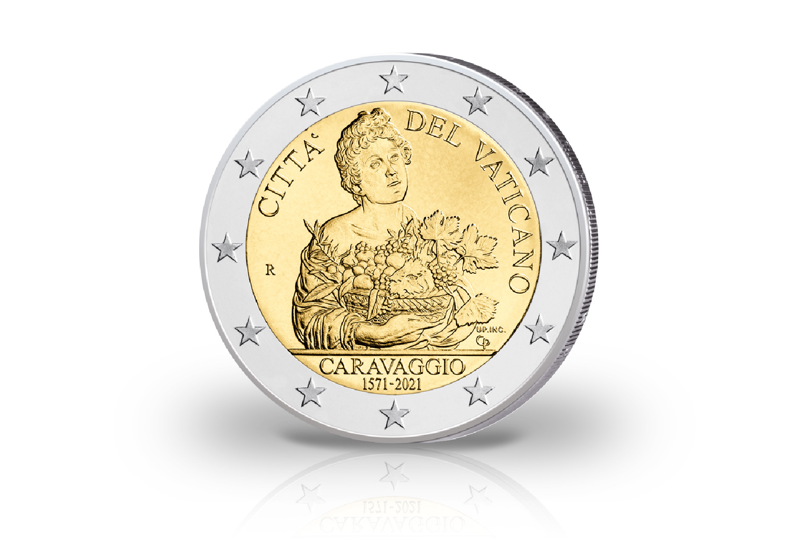 2 Euro 2021 Vatikan 450. Geburtstag von Caravaggio st im Blister