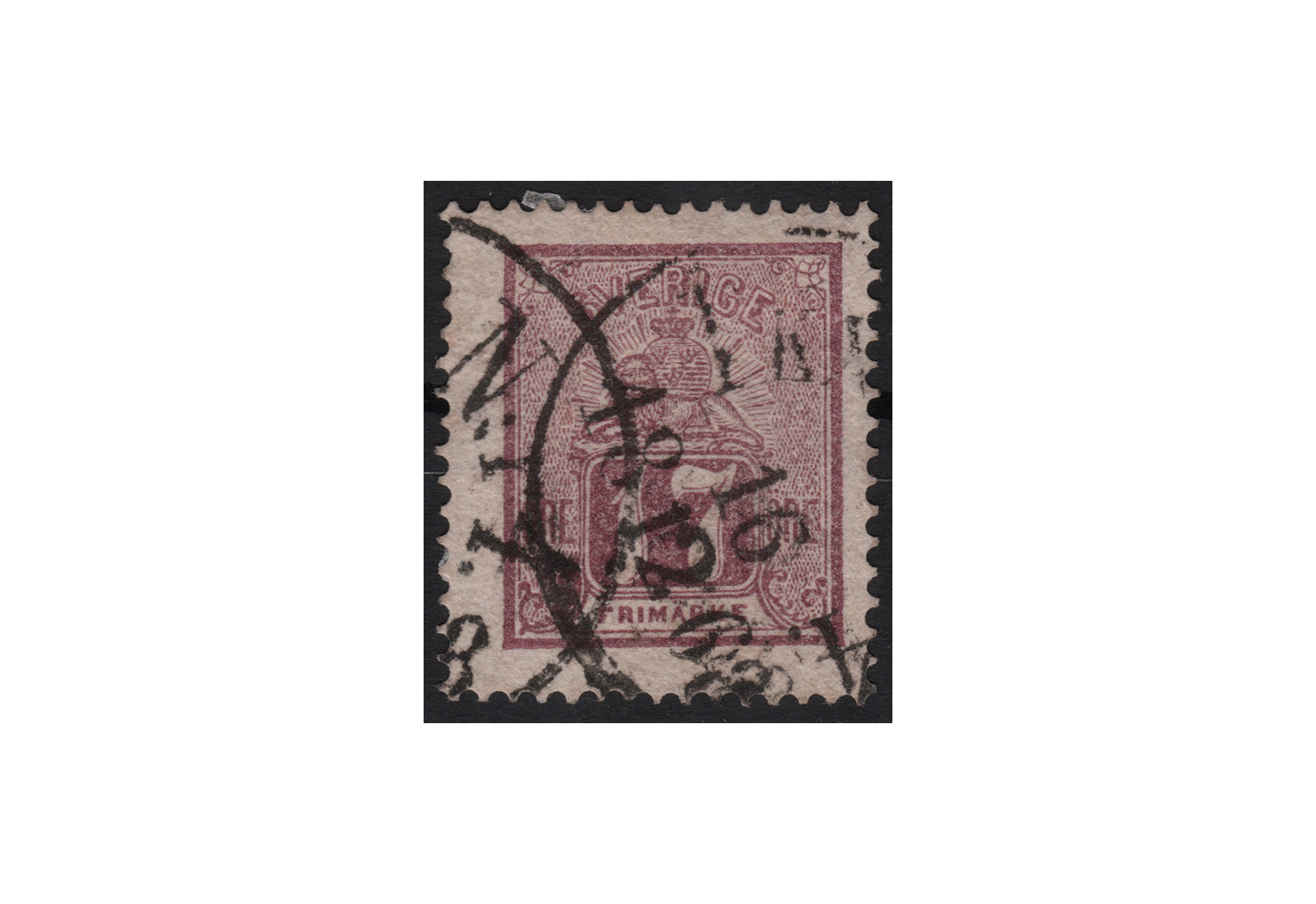 Schweden Freimarke: Kleiner Löwe 1866/72 SWE Michel Nr. 15 gestempelt