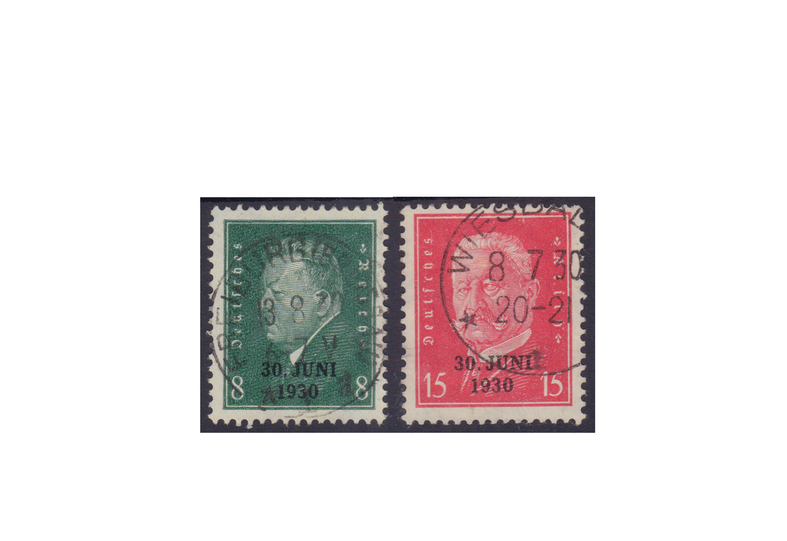 Deutsches Reich Michel Nr. 444/45 gestempelt