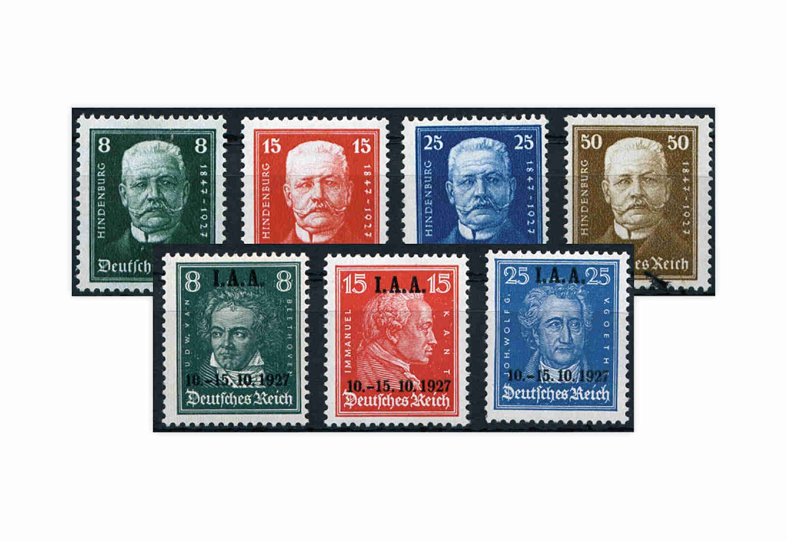 Deutsches Reich Jahrgang 1927 Mi.Nr. 403/406 und 407/409 **
