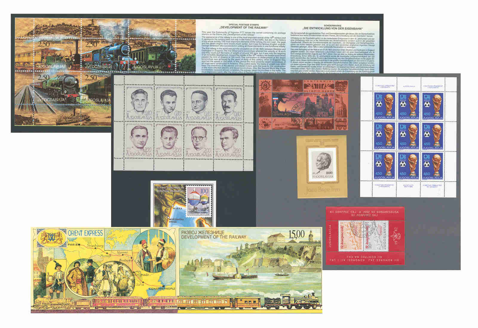 Briefmarken Kollektion Blocks und Kleinbogen Jugoslawien **/gest.