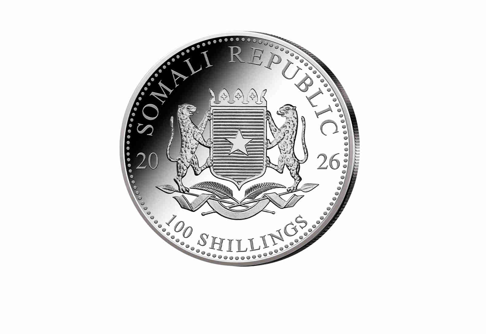 African Wildlife Serie 1 oz Silber 2026 Somalia Elefant