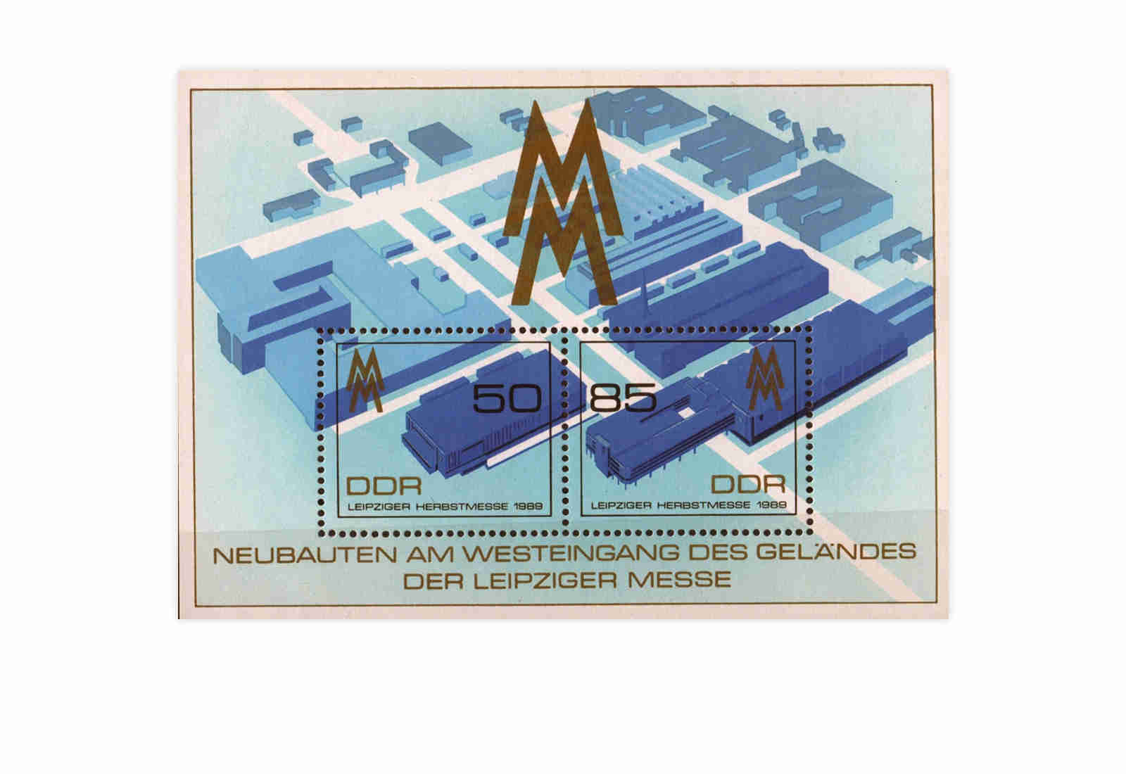 Briefmarken Leipziger Herbstmesse 1989 DDR Block 99 postfrisch